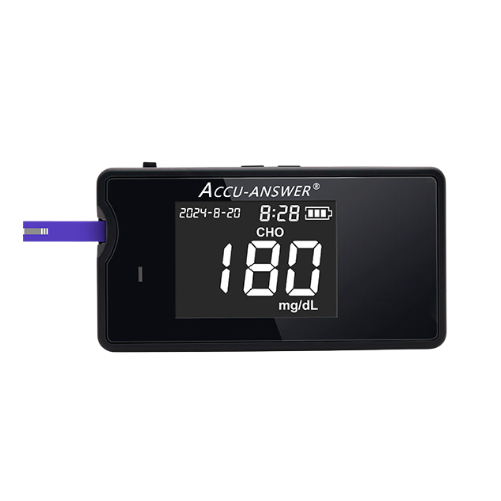 Blood Glucose, Total Cholesterol, Haemoglobin and Uric Acid 4-in-1 Test Monitor