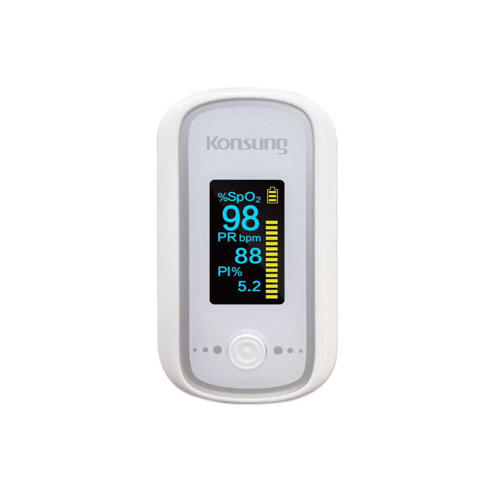 Medical Fingertip Pulse Oximeter, Blood Oxygen Saturation and Heart Pulse Rate Monitor, Large OLED Display