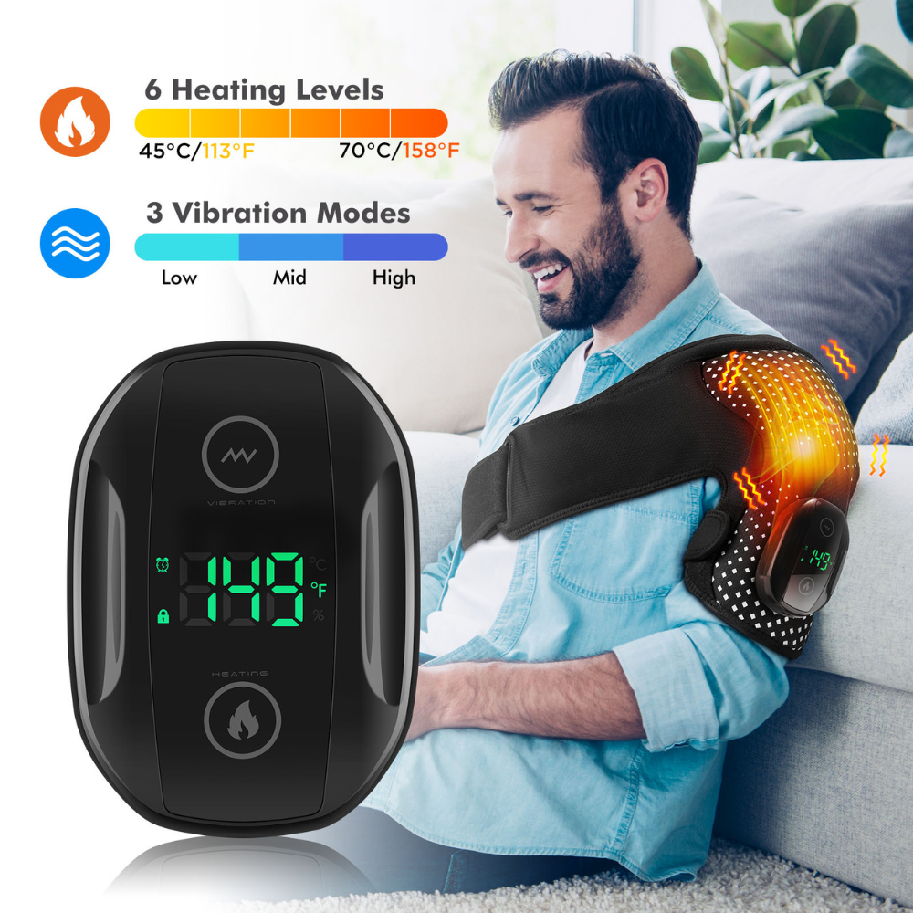Smart Cordless Electric Heated Vibration Shoulder Massager
